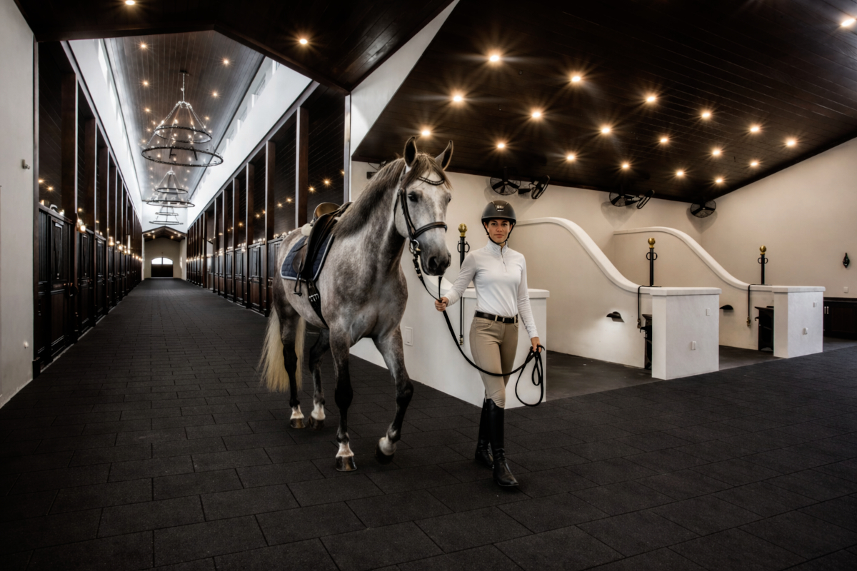 Suelos de caucho para caballos